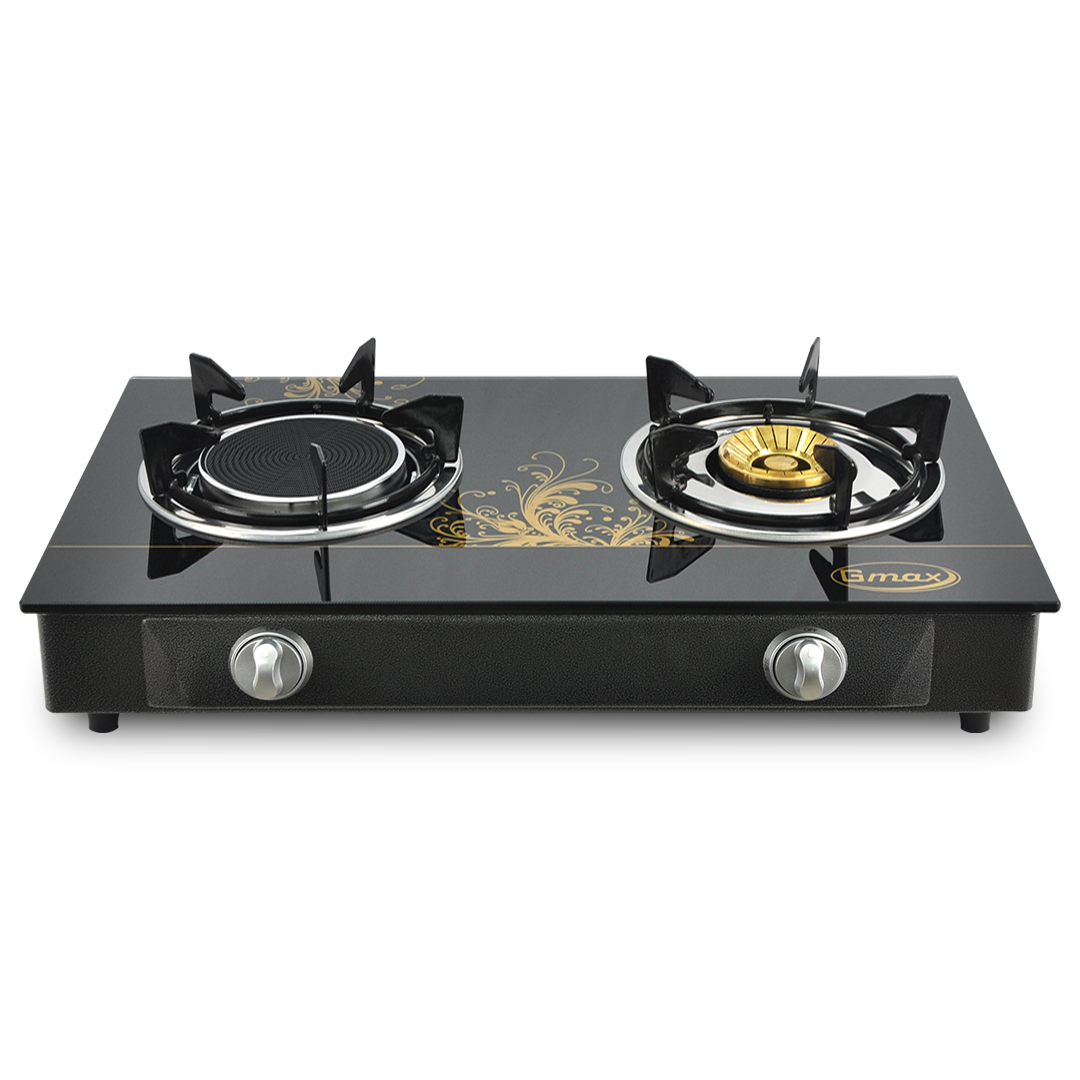 Gmax Gas Stove Infrared+Brass 2 Burner GL-702BI