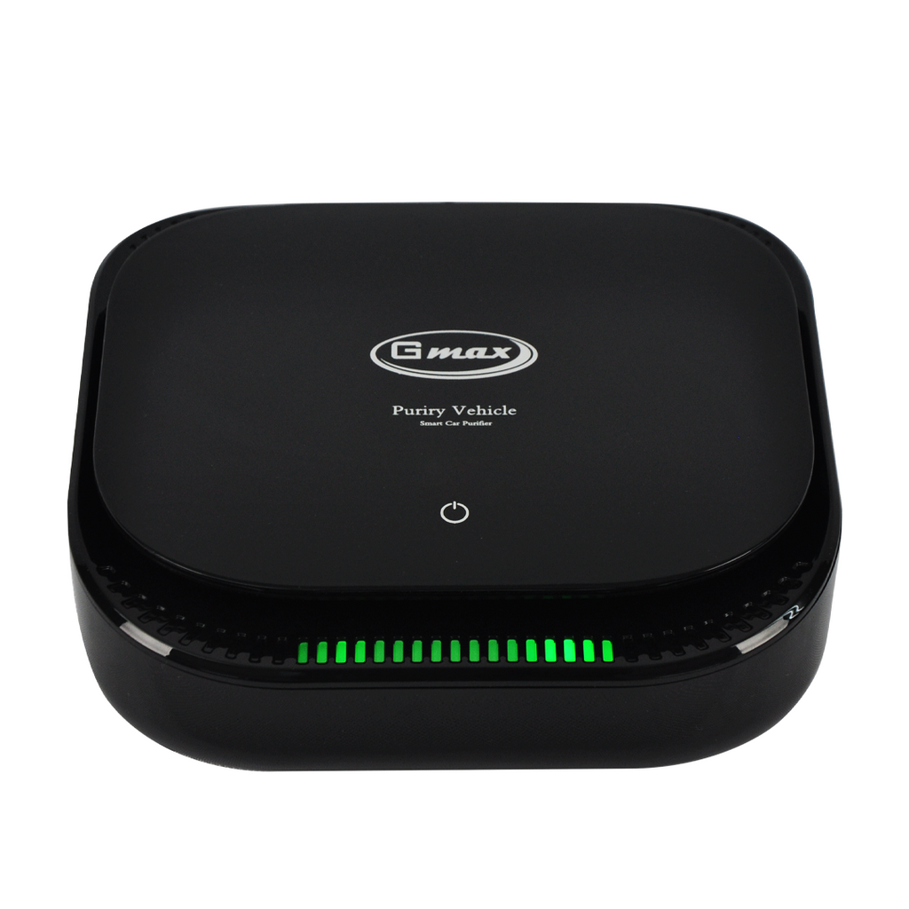 Gmax AP-003B Portable Car Air Purifier - HEPA11 Ionizer & Aroma Diffuser (Black)