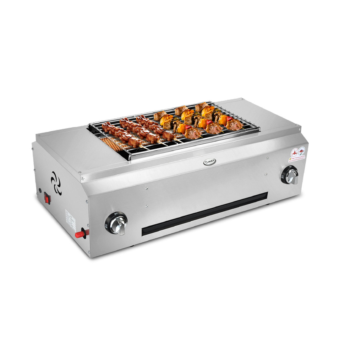 Gmax SK-60 Silver Fan-Assisted Smokeless Infrared Grill