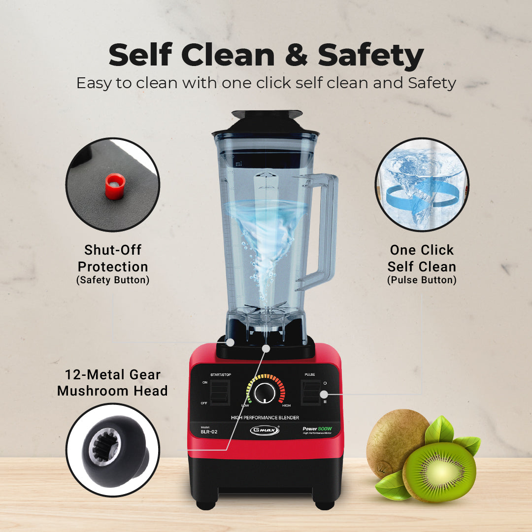Gmax BLR-02N Professional High-Speed Blender 2.0L 800W with Dry Grinder