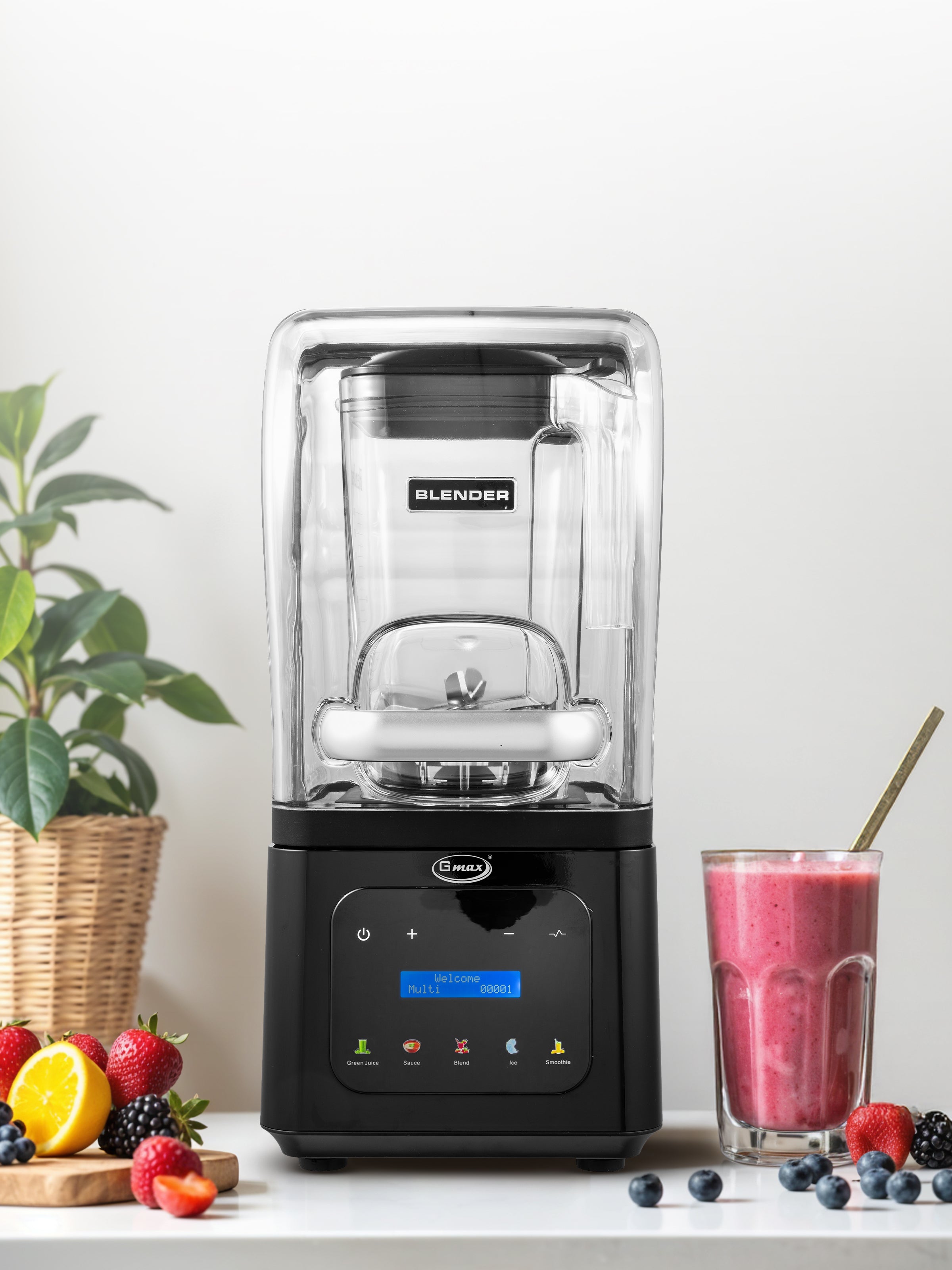 Gmax BLR-08L Professional Silent Blender 1.8L 2200W with Sound Enclosure
