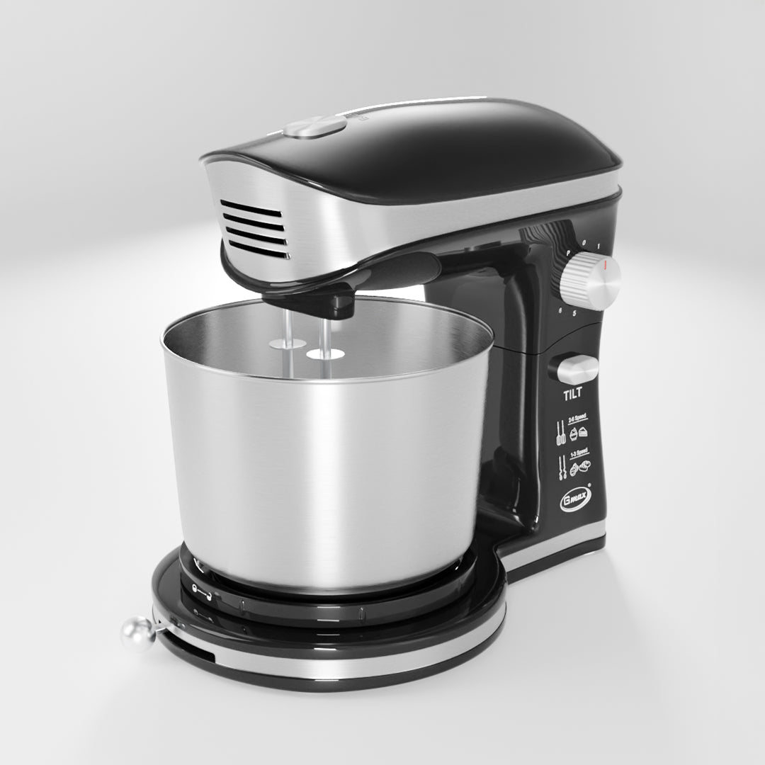 Gmax FM-621 Compact Stand Mixer - 3.0L 300W with 360° Rotating Bowl