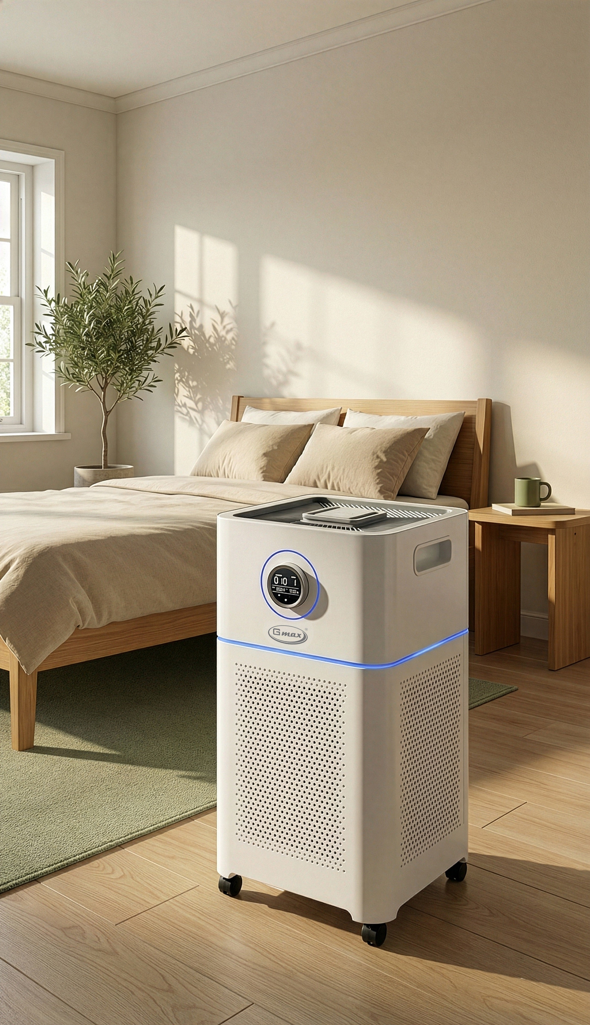 Gmax AP-908 Air Purifier with Humidifier - 60m² High-Capacity HEPA H13