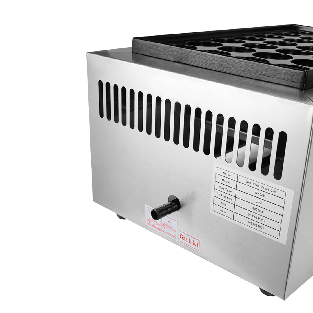 Gmax GH-028 Gas Takoyaki Maker 28 Holes - Non-Stick Edition