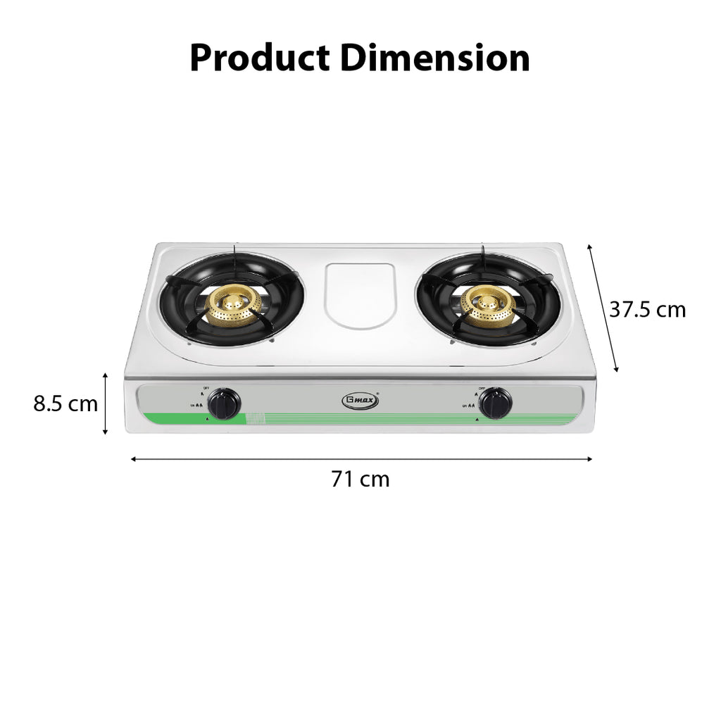 Gmax GL-203R Double Burner Cast Iron Stove