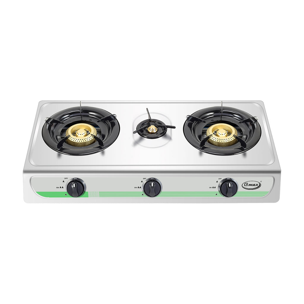 Gmax GL-303R Triple Burner Cast Iron Gas Stove