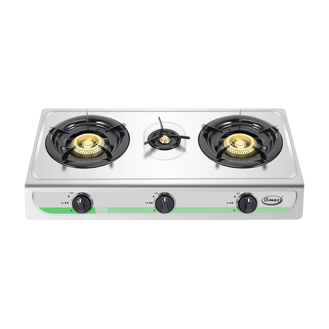 Gmax GL-303R Triple Burner Cast Iron Gas Stove