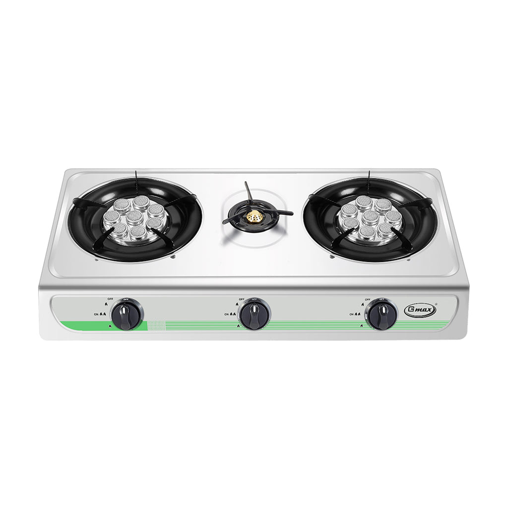 Gmax GL-303T Triple Burner Turbo Gas Stove