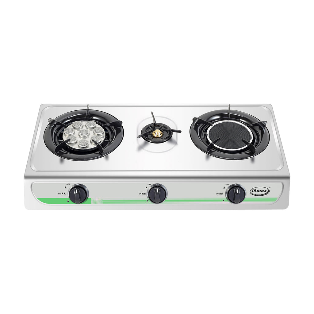 Gmax GL-303TI Triple Burner Turbo & Infrared Gas Stove