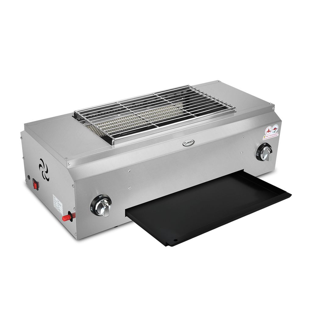Gmax SK-60 Silver Fan-Assisted Smokeless Infrared Grill