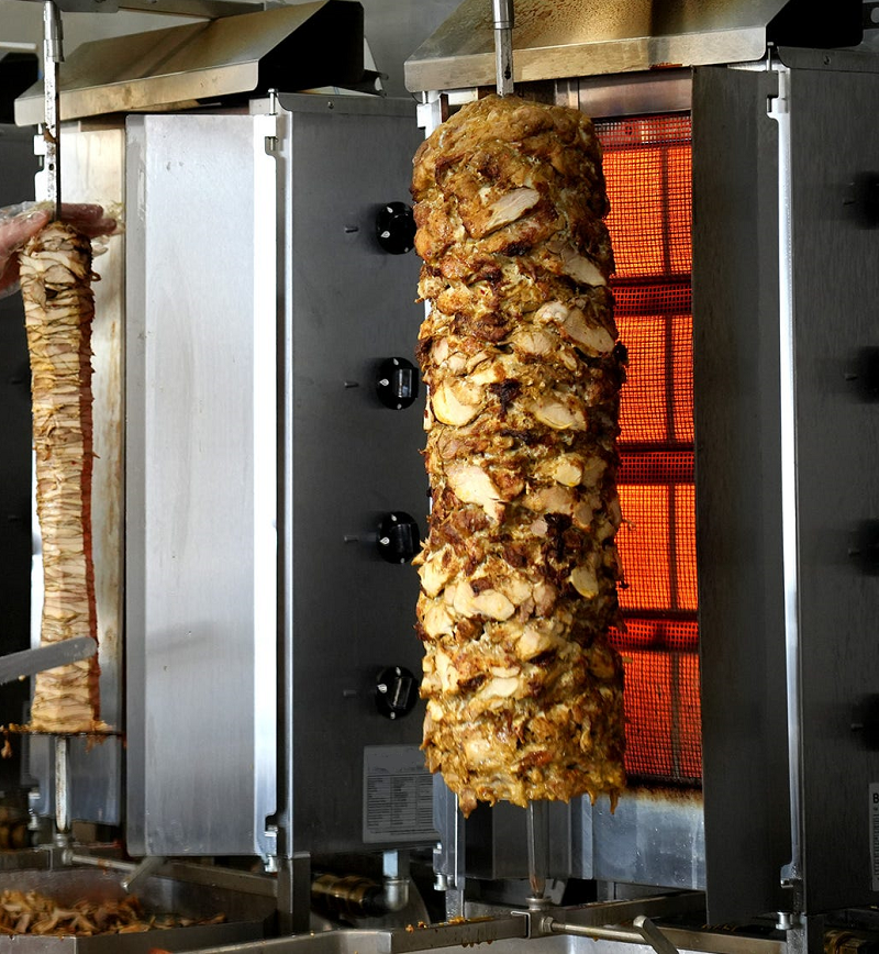 Gmax SK-703 Professional Vertical Gas Kebab & Shawarma Grill 3 Burners