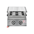 Gmax WX-102S Smokeless Infrared Gas Grill 2 Burner - Silver Edition