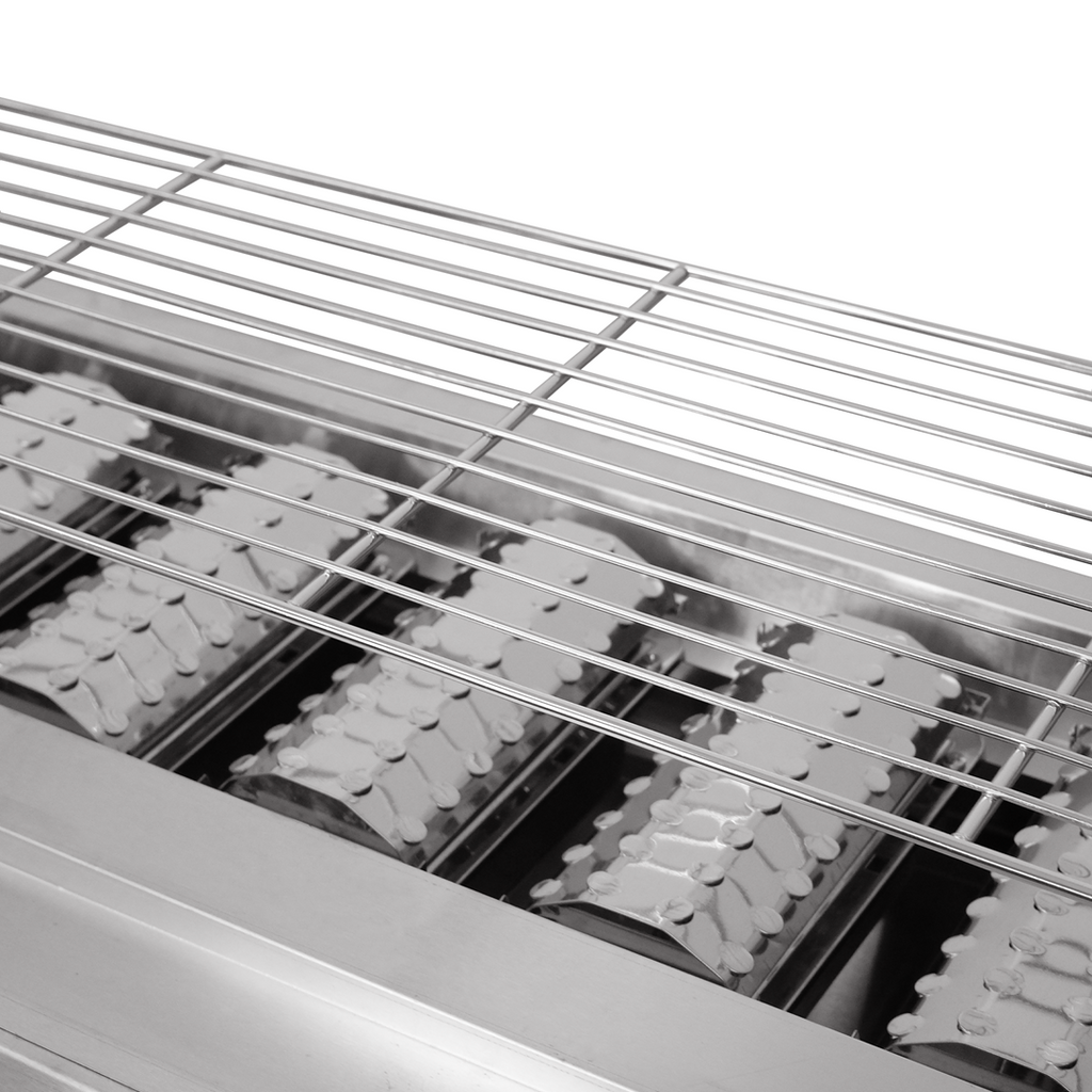 Gmax WX-108S Smokeless Infrared Gas Grill 8 Burner - Silver Edition