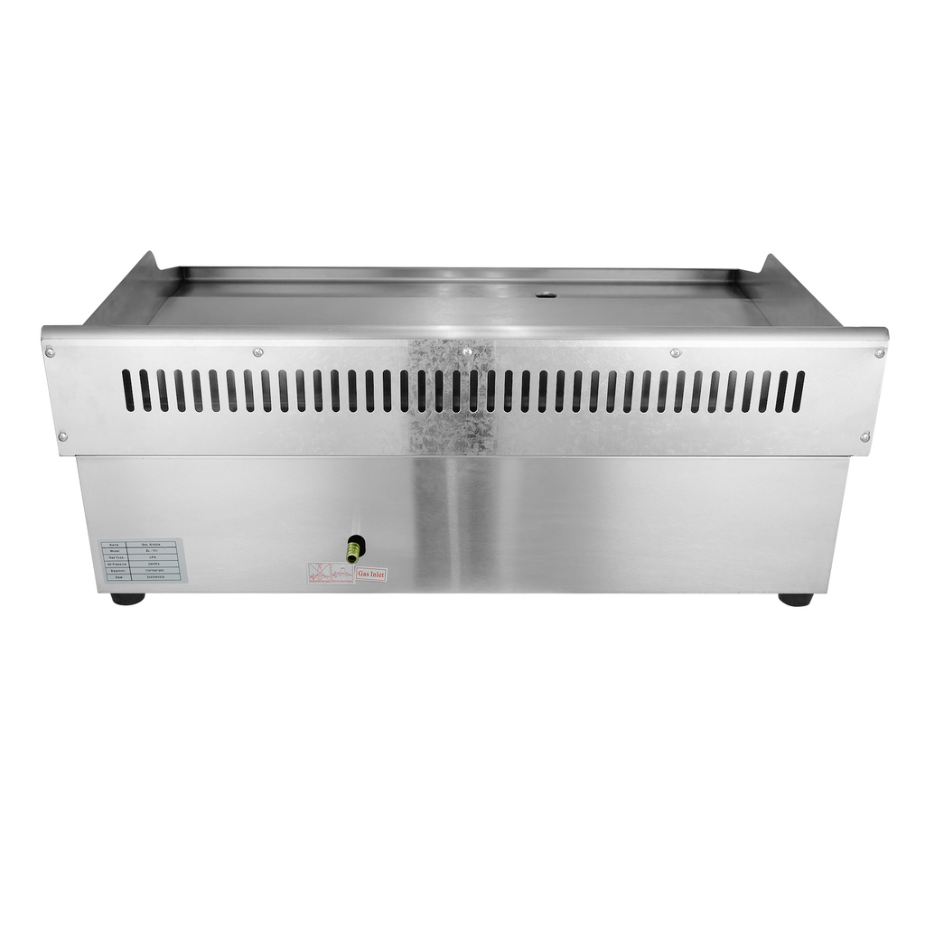 Gmax ZL-701 commercial gas griddle rear view