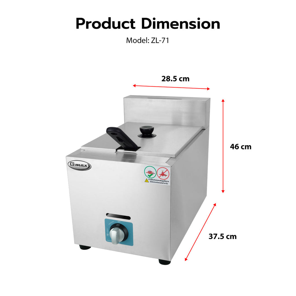 Gmax ZL-71 product dimensions diagram