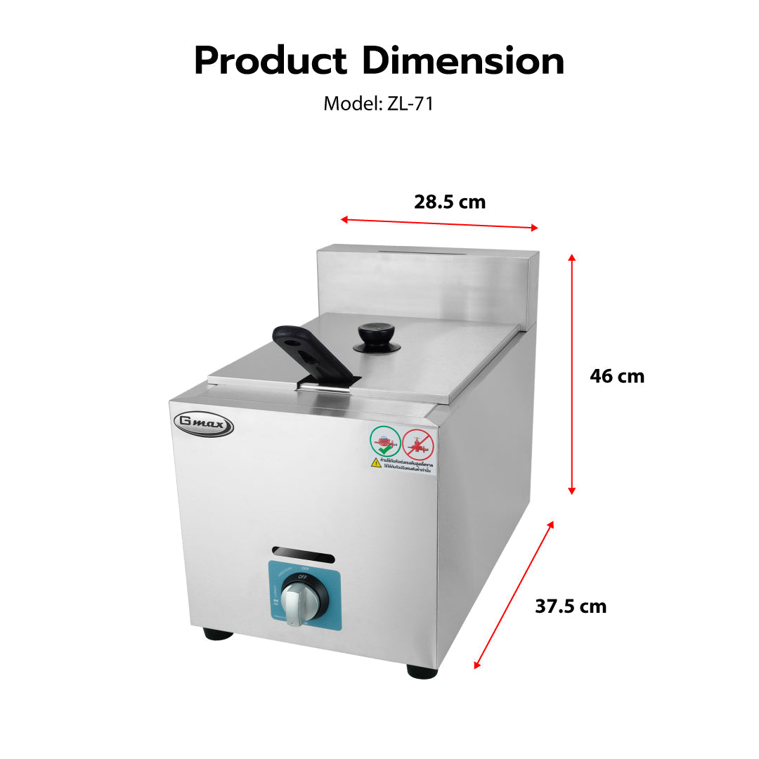 Gmax ZL-71 product dimensions diagram