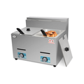 Gmax ZL-72 double tank commercial gas deep fryer in use