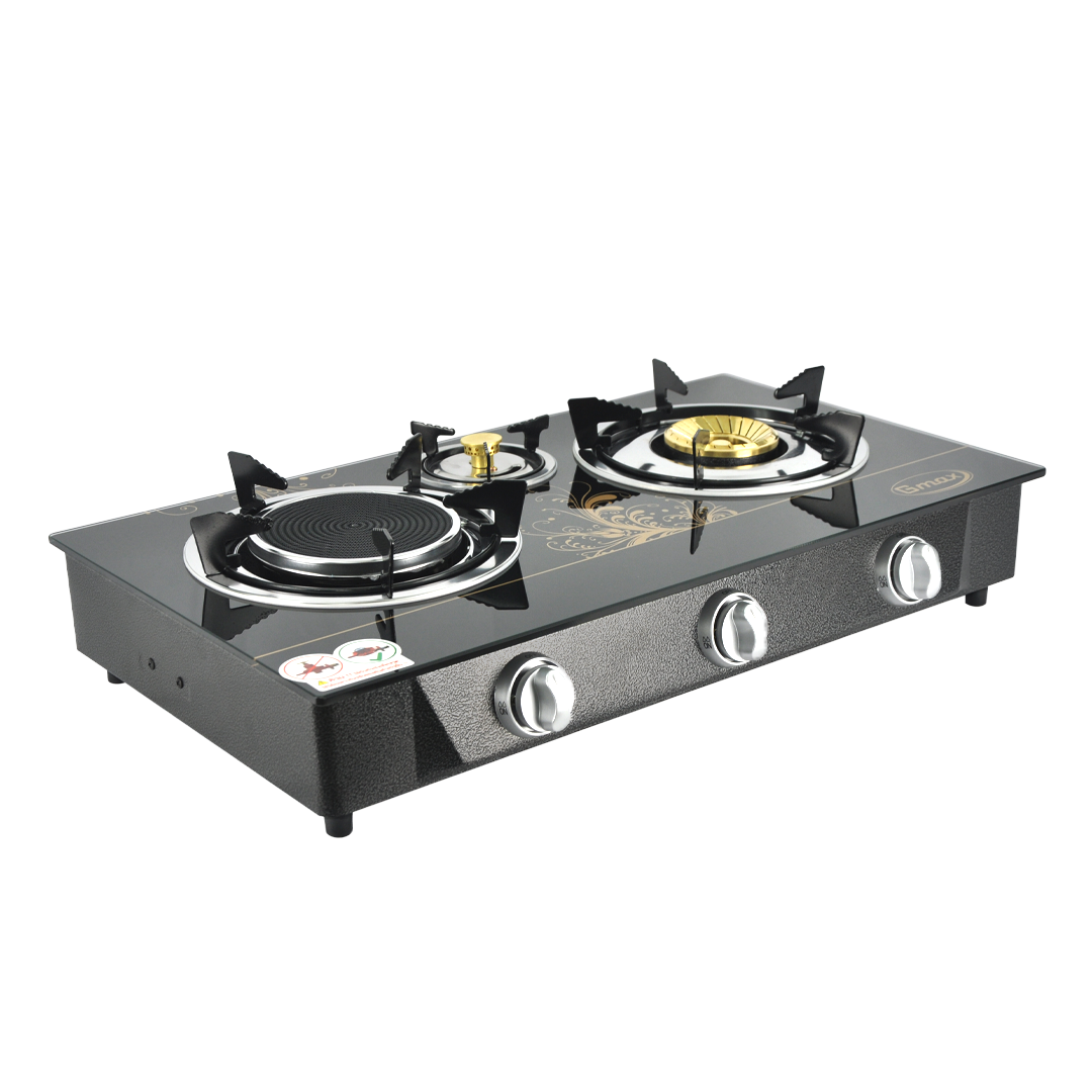Gmax Gas Stove Infrared+Brass 3 Burner GL-703BI