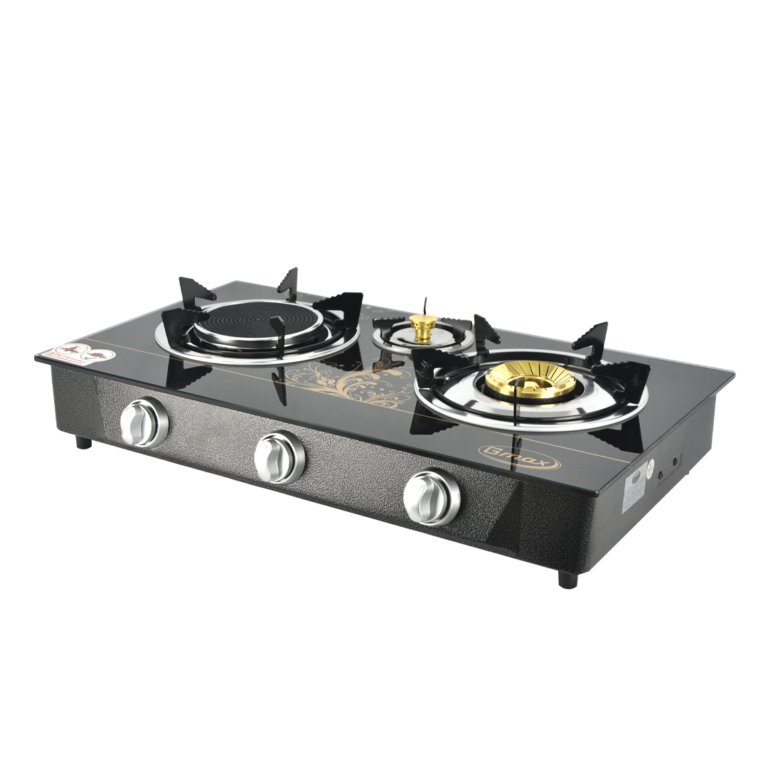 Gmax Gas Stove Infrared+Brass 3 Burner GL-703BI