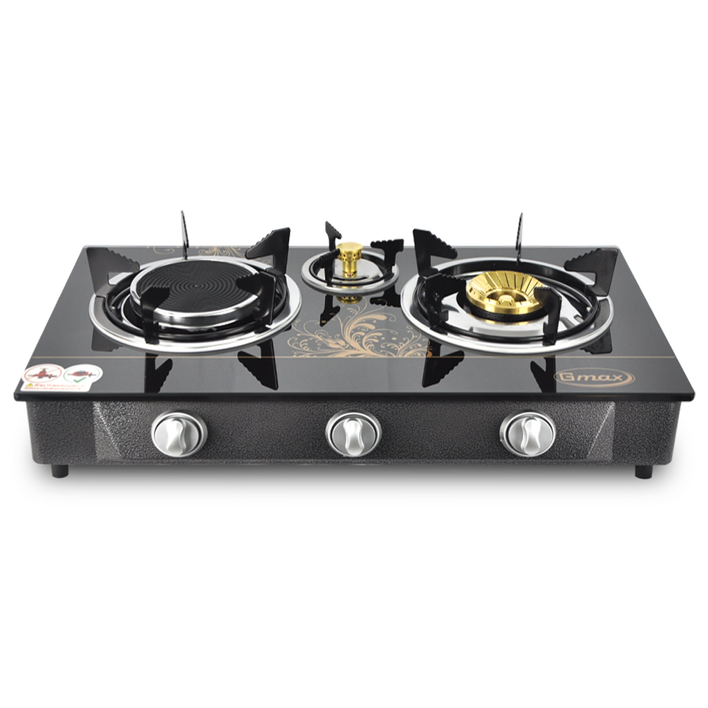 Gmax Gas Stove Infrared+Brass 3 Burner GL-703BI